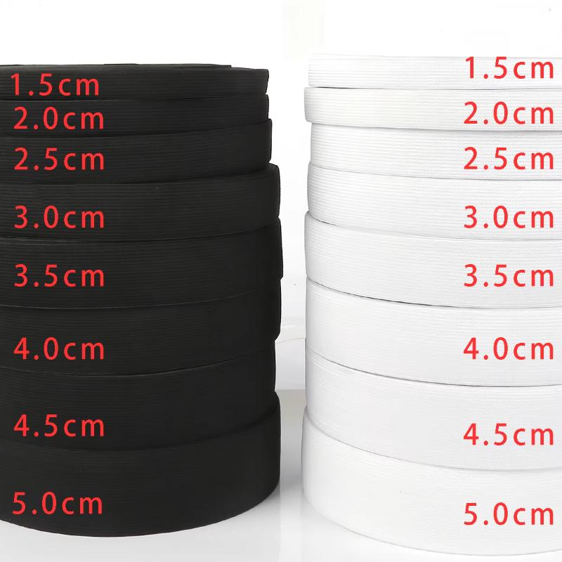 High Elasticity Knit Flat Elastic Band Stretch Strap 0.6-5cm Wide for Sewing DIY Garment Trousers Bags Accessories