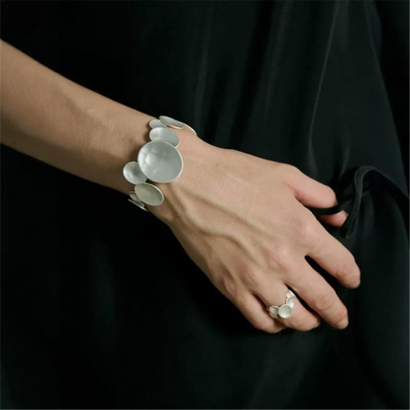 Unique Irregular Spoon Designs Adjustable Opening Bracelet Splicing Metal Bangle Alloy Jewelry For Women Gift