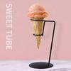 Iron Ice Cream Cone Holder Ice Cream Stands Ice Cream Rack with Base Display Snow Cones Sushi Hand Rolls Popcorn Candies