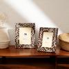 Checkered Pattern Photo Frame – Large 5x7 Handcrafted Bone Inlay Frame