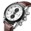MEGIR Brand Fashion Sport Watch for Men 47MM Big Dial Clock Waterproof Casual Quartz Wristwatch Leather Strap Chronograph 2020