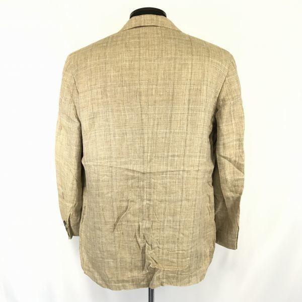 LANVIN/100% Linen Tailored Jacket/Men’s L/R50-46/Beige/Single/2-Button/Half Lined/Made in Japan(USED)