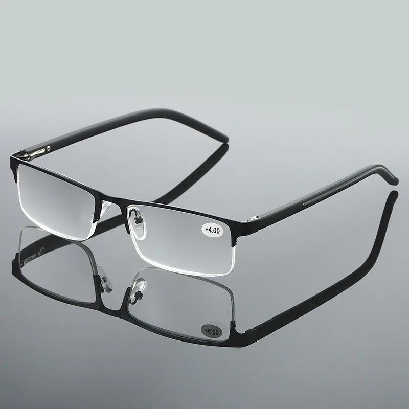 New Fashion Presbyopic Glasses For Men Anti Blue Light Reading Glasses +1 0 To +4 0 Hyperopia Eyewear Trendy Design