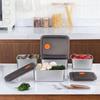 4Pc Stainless Steel Food Storage Containers Set Thickened Leakproof Stackable For Fridge Freezer And Pantry Organization