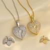 Titanium Steel Opening Heart Pendant Heart Couple Love Locket  Jewelry Accessories