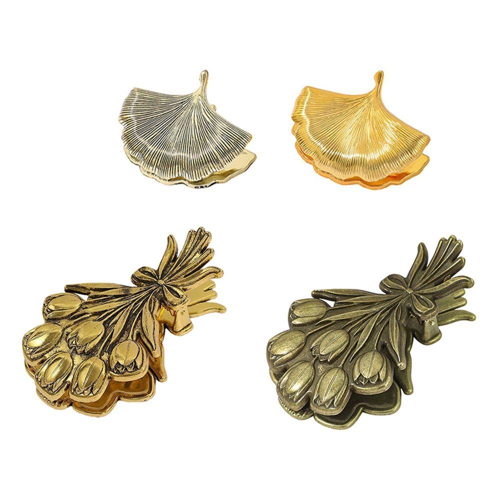 Ginkgo Leave Bouquet Journal Clips Antique Finish Metal Bookmark  Office