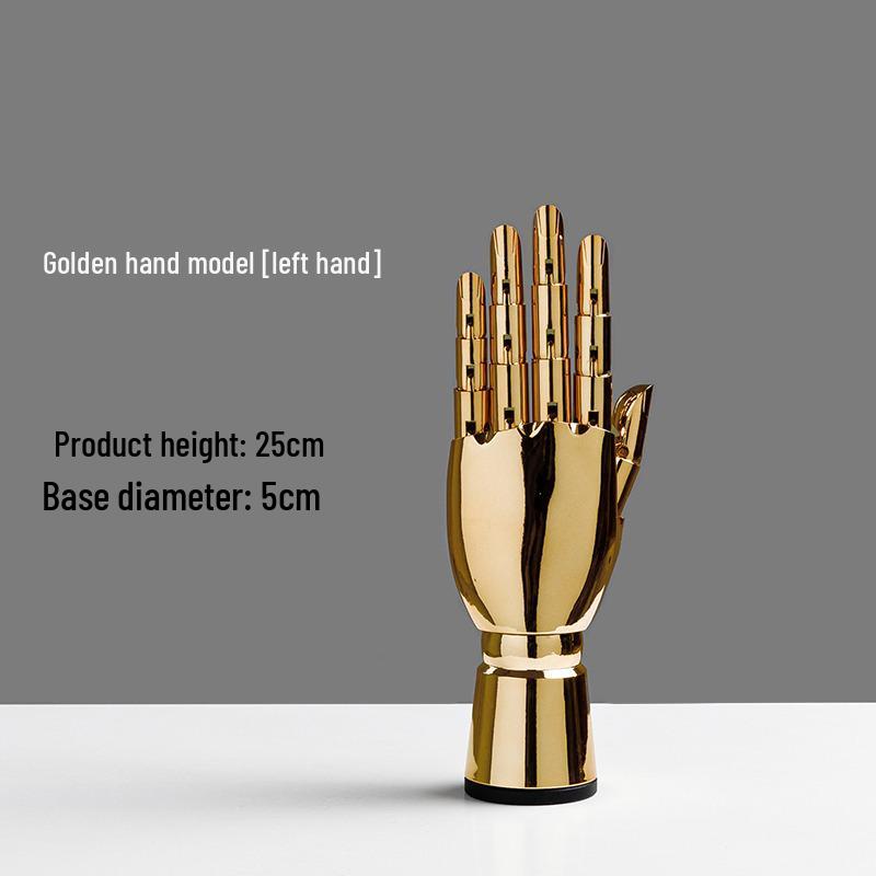 Electroplated Jewelry Display Stand: Mannequin Hand for Clothing Store Window, Glove Rack, and Ornament Display