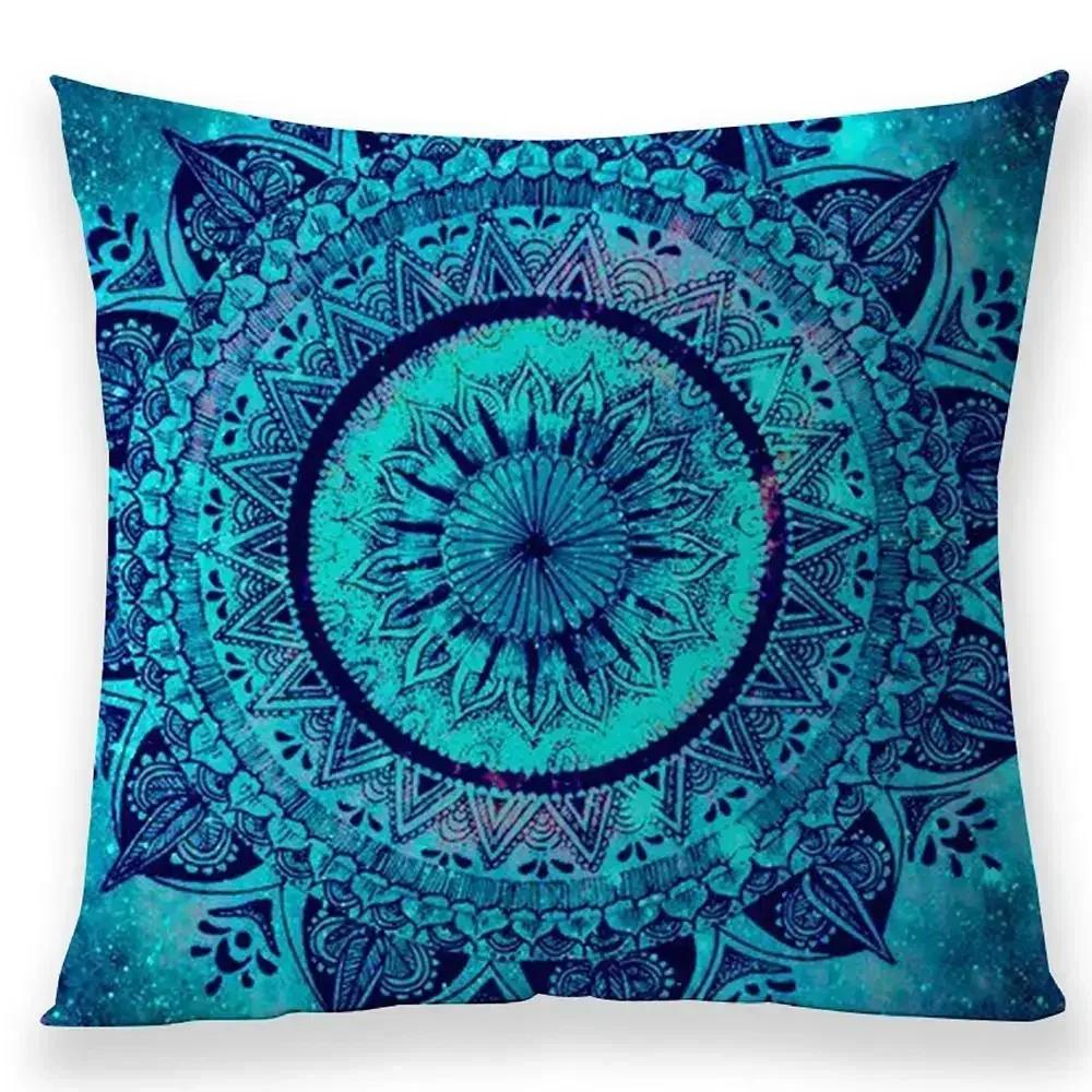 Bohemian Style Mandala Pillow Case Living Room Bedroom Seat Sofa Cushion Cover Home Decorating Linen Pillowcases 45*45 Cm