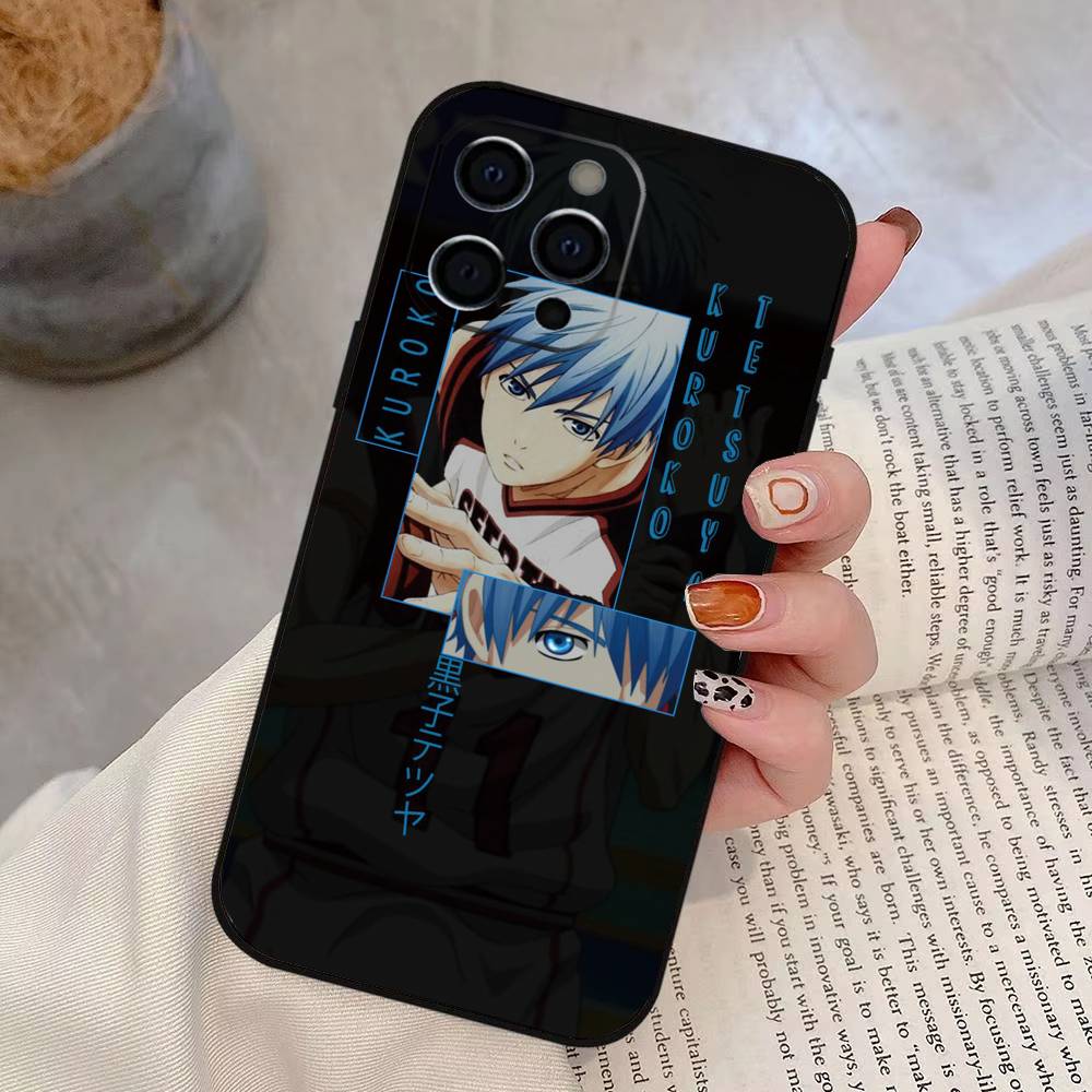Tetsuya Kuroko Phone Case For iPhone 17,16,15,14,13,12,11 Plus,Pro Max,XS,Soft Silicone Black Cover