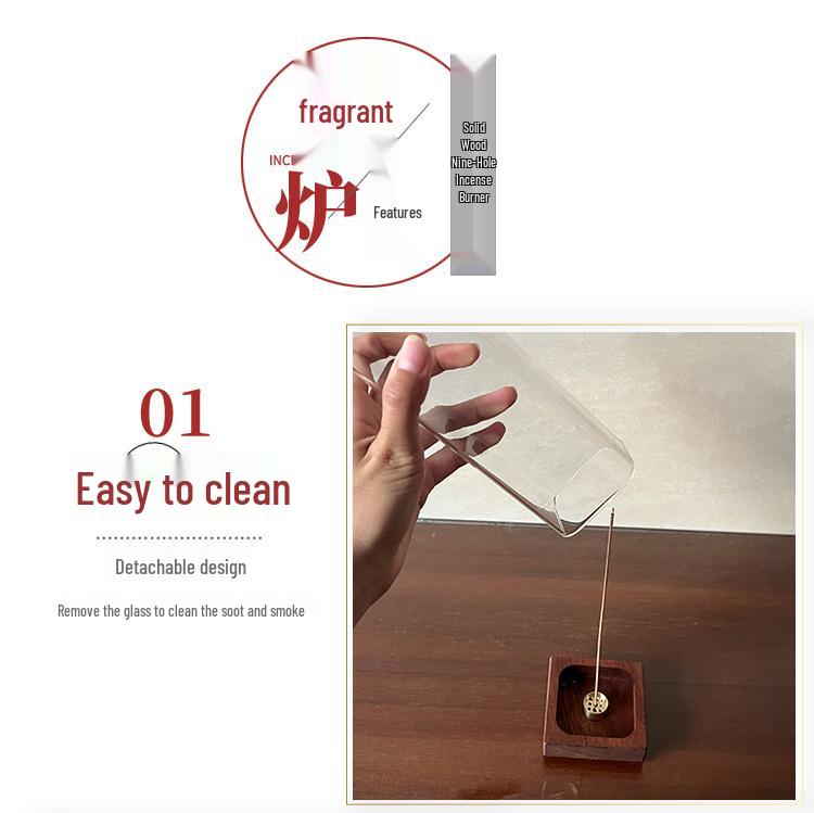 Flame Retardant Yoga Timer Incense Burner and Ash Catcher with Inverted Glass Bottle Design for Fitness Aromatherapy.