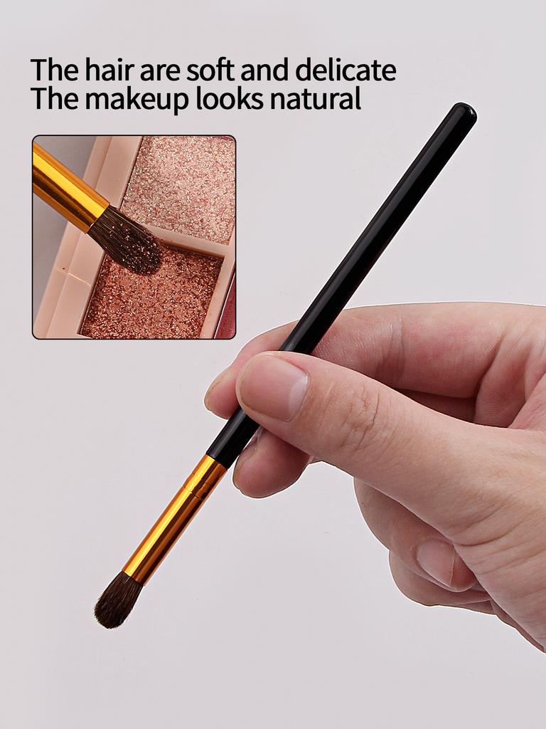 30PCS Portable small horsehair eyeshadow brush set, soft bristle high-gloss brush, smudging brush, beginner makeup brush