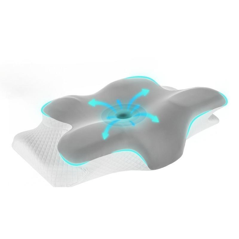 Memory Cotton Pillow Butterfly Shaped Soothing Cervical Slow Rebound Neck Pillow Scientific Zoning To Relieve Pain Sleep Neck Protection Bed Pillow