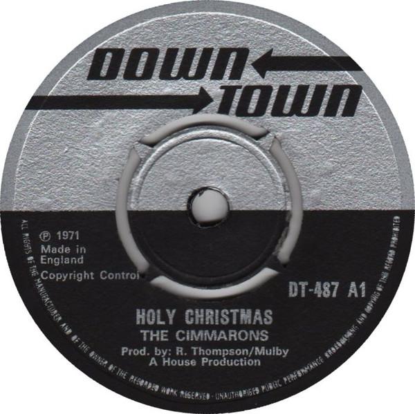 

7inch Record CIMARONS Holy Christmas Silent Night Whi DT487 Downtown 1971 UK Reggae Ska Dub Used