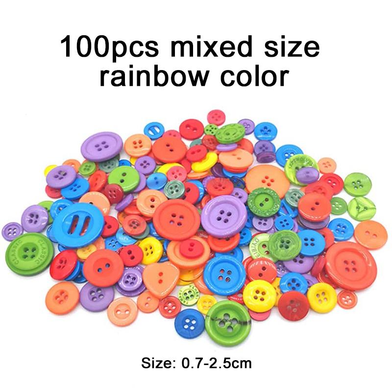 

100/200/660pcs Round Resin Button Mixed Color Assorted Sizes for DIY Handicrafts Crafts Sewing Props Clothes Decorations TMZ