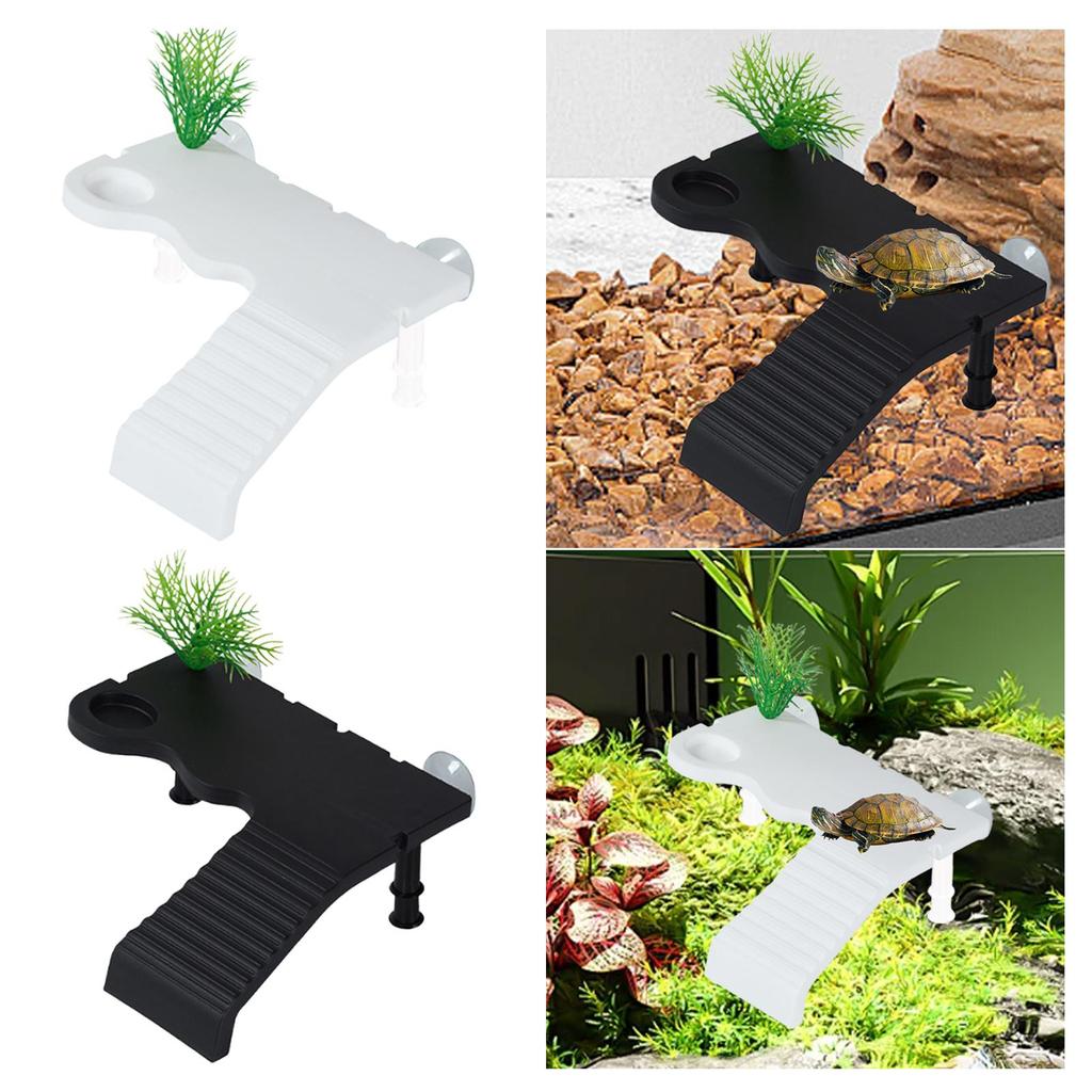 Turtle Tank Platform Decoration Climbing Ramp Floating Decor Turtle Terrace Shelter for Tortoises Newts Terrapins