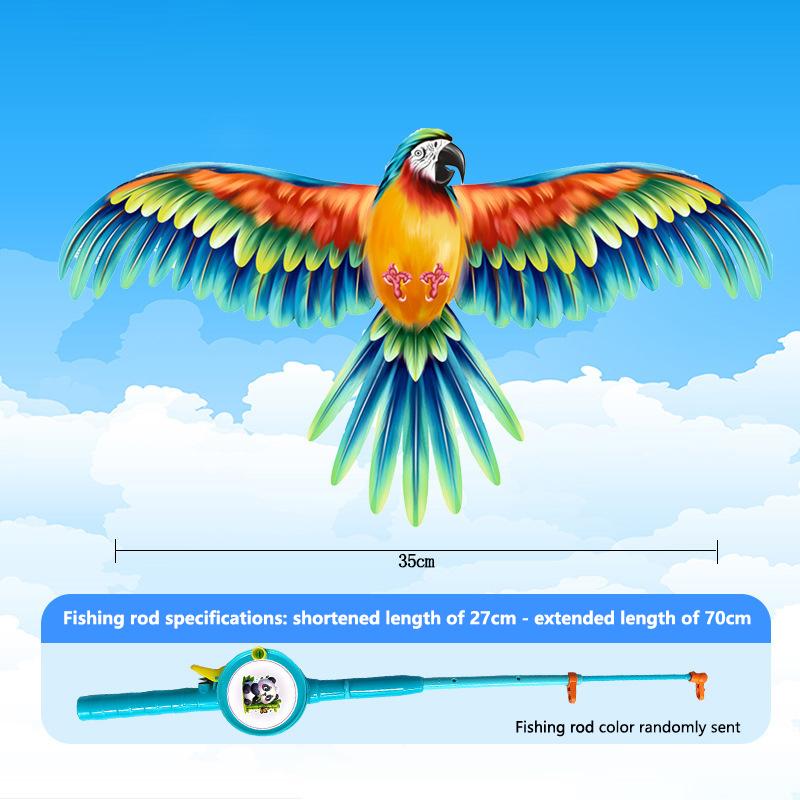 Sale Children Kite Toy Eagle Foldable Mini Plastic Toys Kite Hand Brake Fishing Rod Butterflies For Kids Outdoor Toy For Fun