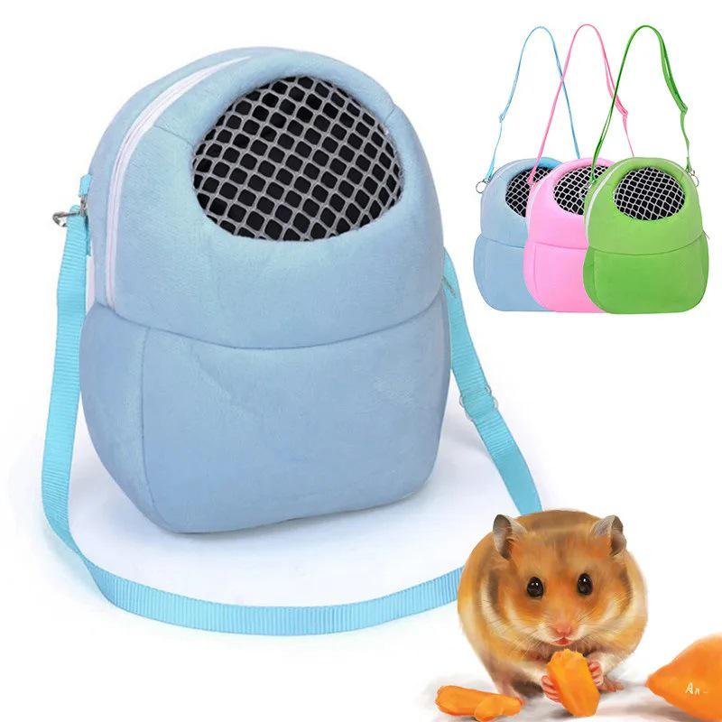 Portable Warm Hamster & Guinea Pig Carrier Bag – Breathable Travel Cage for Pets
