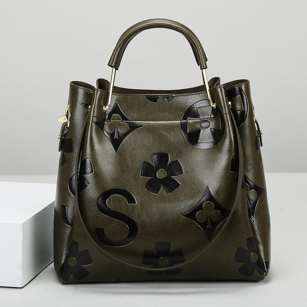 Women Bucket Bag Luxury Designer Handbag Vintage Embossed Faux Leather Tote Bag for Women Large Capacity Female Shoulder Bag Crossbody Bag