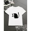 Taglie Europee T-shirt per Bambini con Stampa Gatti, Maglietta a Maniche Corte alla Moda Cartoni Animati Divertente per Bambini, Strato Base per Bambini, Bambini Piccoli e Bambini di Tutte le Età