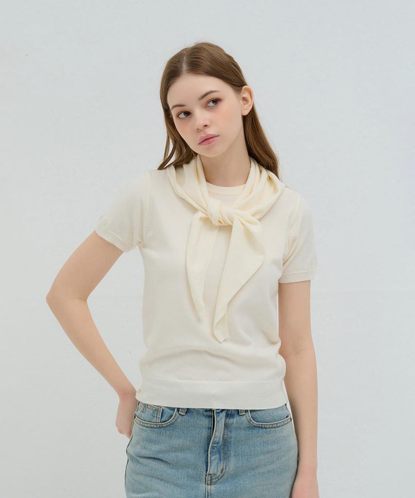 Kamino Summer Scarf Wrap Knit Ivory