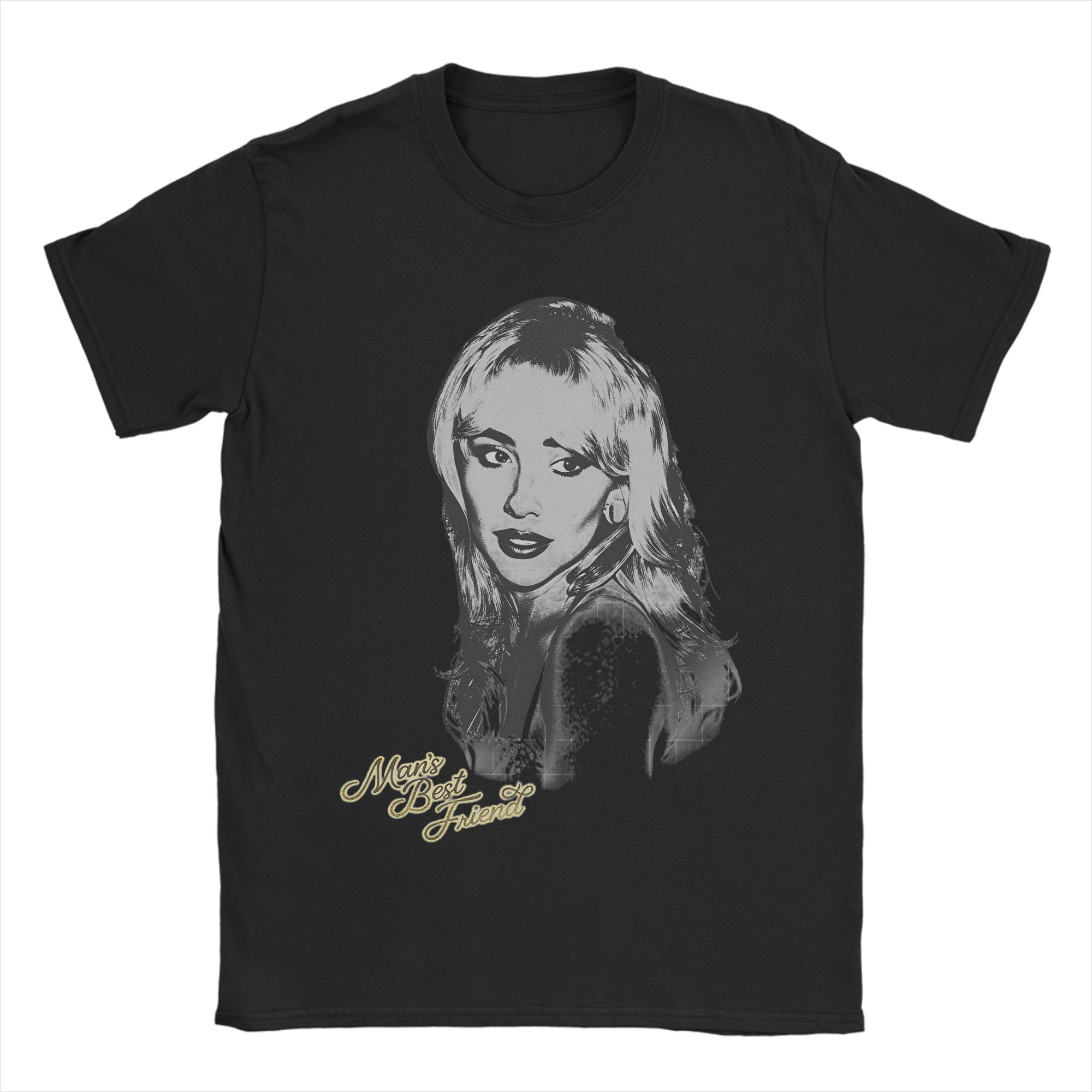 Blonde Woman Portrait Man s Best Friend Graphic T-shirt XL