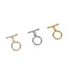 18K Gold-Plated Copper Jewelry Components: Curved Bar, Connector, Small Straight Tube, OT Clasp Elements for Bracelets & Necklaces.