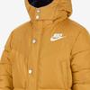 Nike Down Jacket With Letter Logo Print And Hood Kids Outerwear Yellow DR5582-280