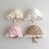 0-12M Newborn Winter Duck Down Baby Hat Infant Soft Lace Girls Boys Cap Beanie Solid Kids Warm Ear Protection Bonnet Court Hats