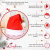 Red White Merry Christmas Caps (Set of 12) | Santa Claus Xmas Hats for Kids Babies Adults | Free Size Santa Claus Hat for Christmas