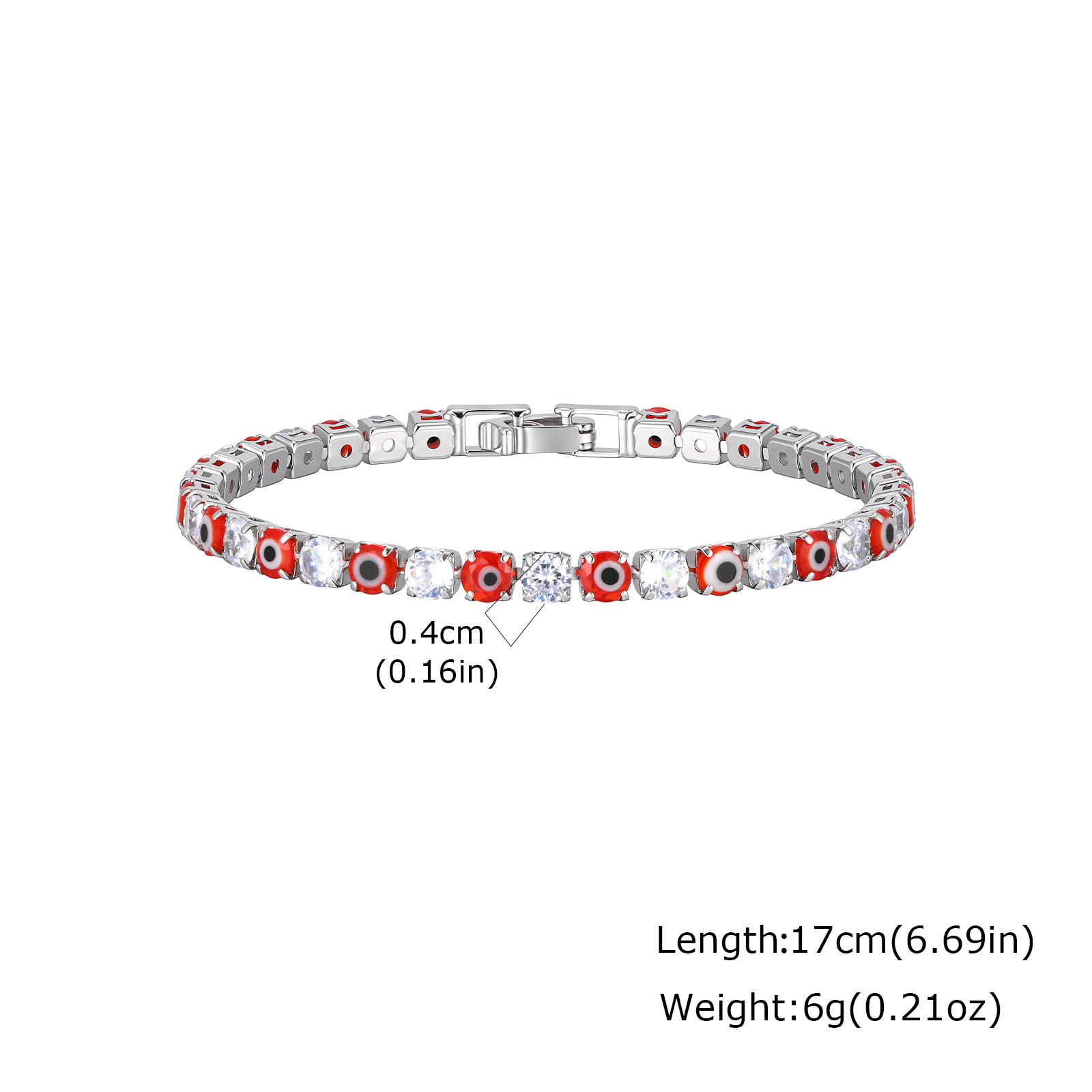 

Colorful Crystal Tennis Bracelet For Women Fashion Cubic Zirconia Bracelets Devil s Eye Chain Bracelet Luxury Jewelry Gift