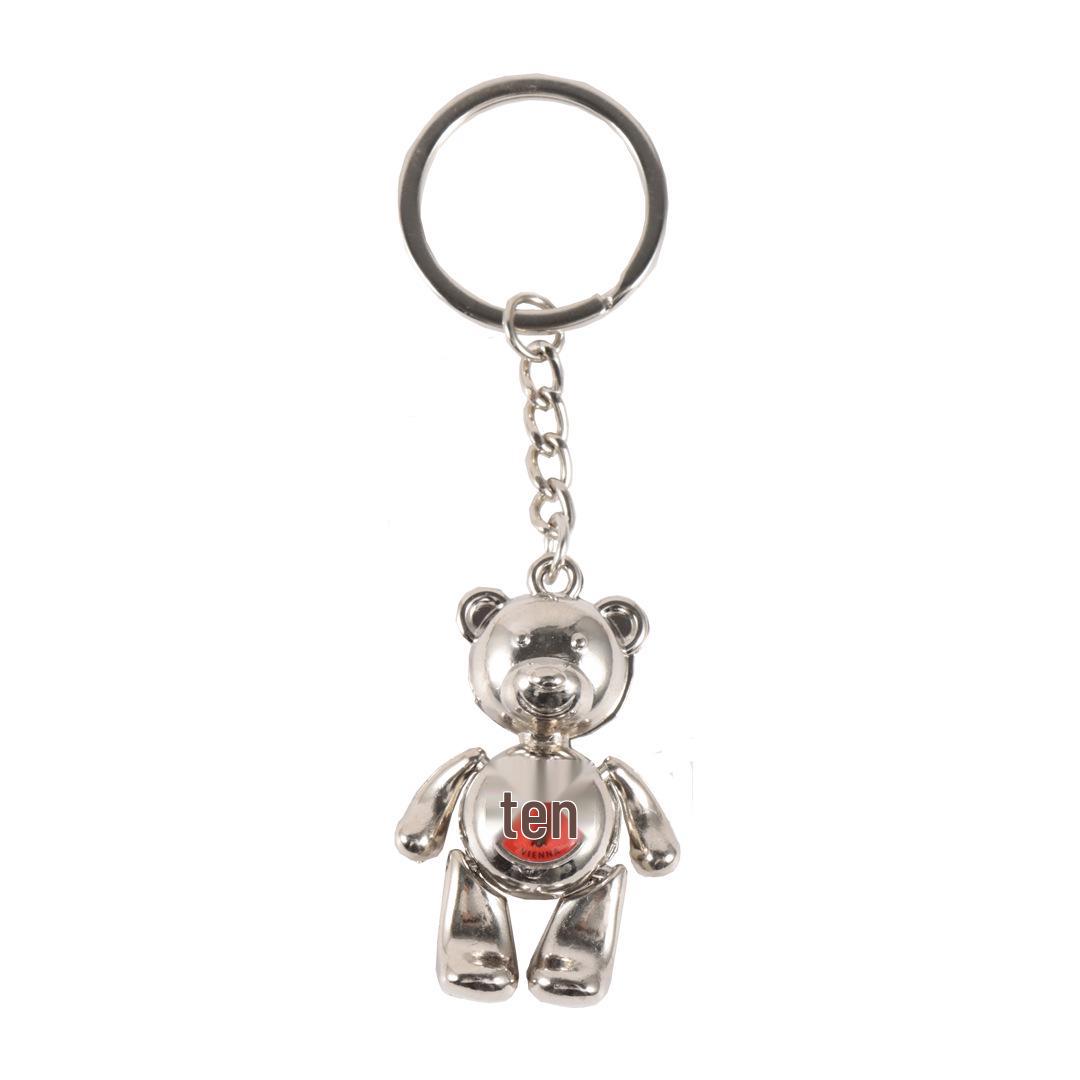 

3D Movable Bear Keychain - Metal Backpack Pendant
