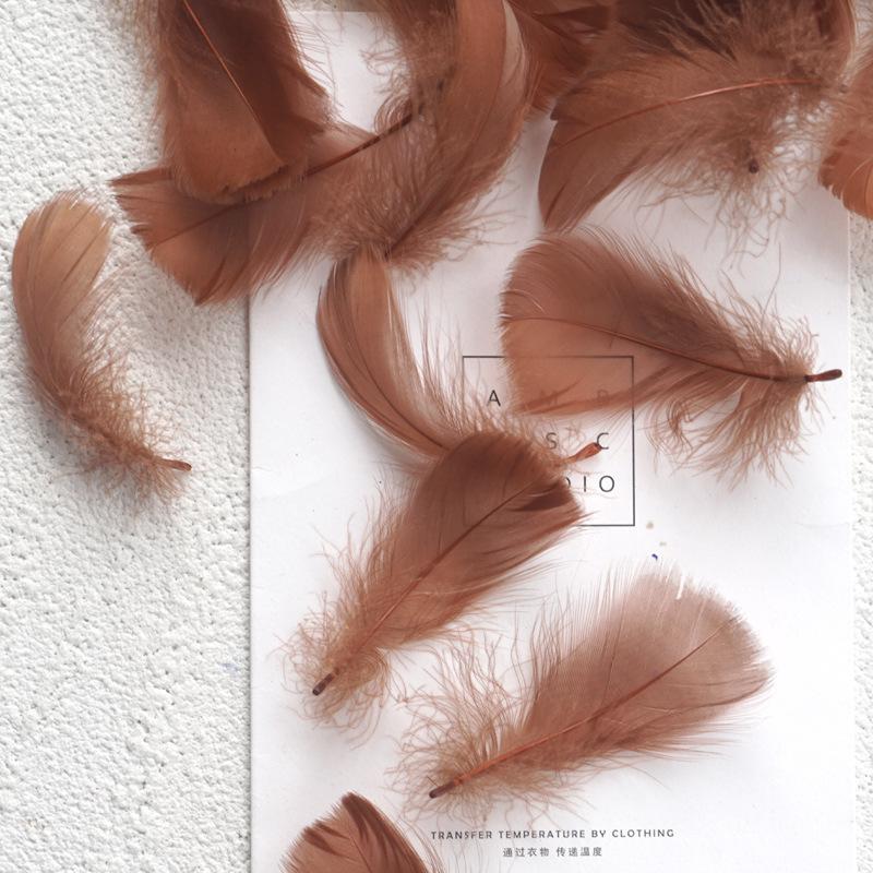 50Pcs Macaron Color Small Feathers 5-8Cm Goose Feather Small Floating Bobo Ball Balloon Filling Decorative Material