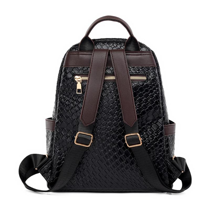 Retro Soft Leather Backpack for Women Simple and Versatile Large-capacity Ladies' Backpack Casual Schoolbag