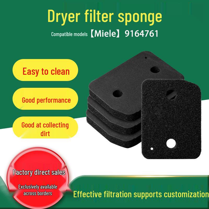 Compatible Miele 9164761 Dryer Filter Sponge Pad Fine/Coarse for Heat Pump Dryer 9164761