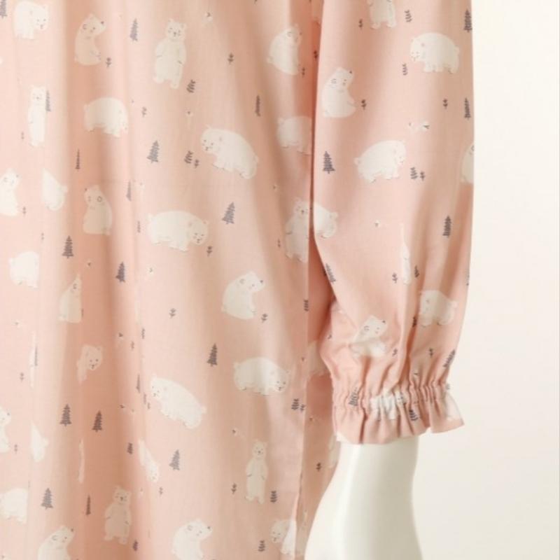 Venus Soft Comfortable Bear Print Couple Dress Pajamas Vgn4571m