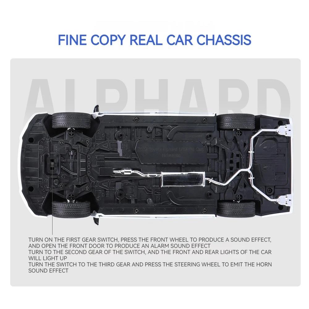 1/18 Scale Toyota Alphard MPV Large Size Alloy Car Model Diecast Metal Toy Vehicles Car Model Simulation Sound and Light Children Gift