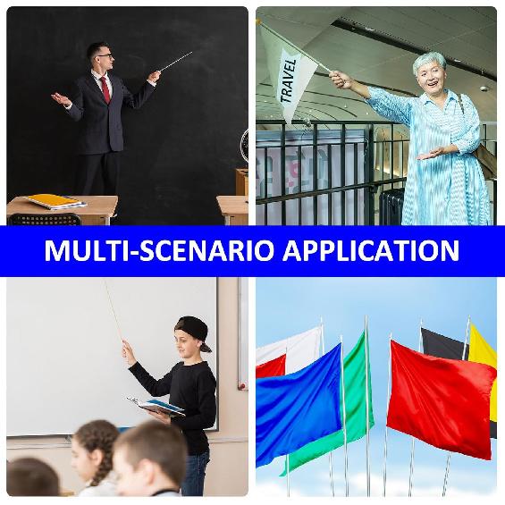 

Flag Pole - 9.84 Feet Telescopic Handheld Flagpoles, Tour Guide Portable Flag Pole, Stainless Steel & Handheld, Anti-Slip Grip Apply to Pointer for