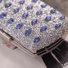 New 2025 Diamond Evening Party Bags Banquet Dress Ladies Handbags Blue Luxury Purses For Women Silver Clutch