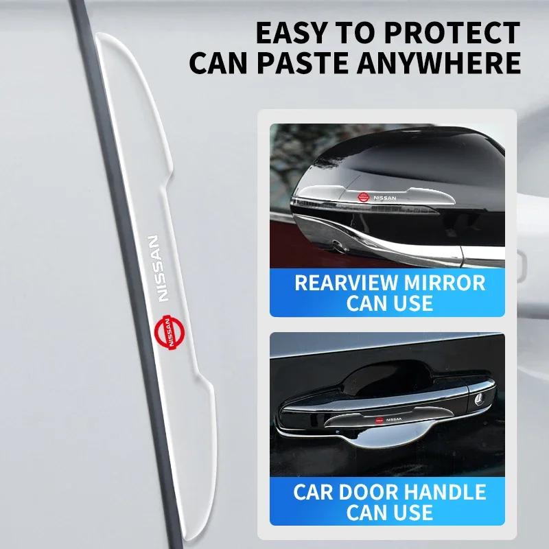 4 Stück/Set Transparenter Auto-Tür-Kollisionsschutz Stoßstangenleiste Aufkleber für Nissan X-trail Almera Qashqai Tiida Zubehör