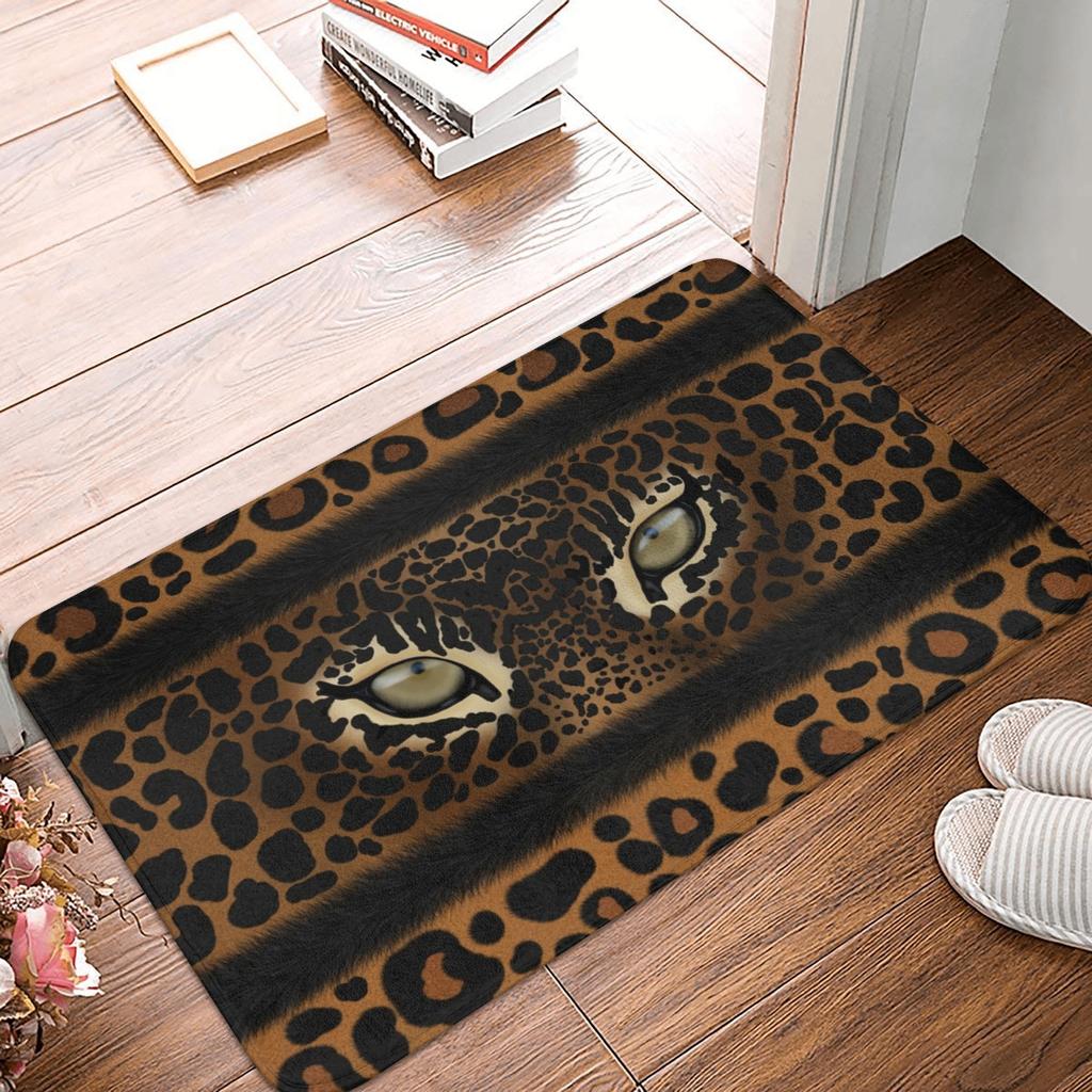Siberian Tiger Fur Pattern Door Floor Kitchen Bathroom Mats Anti-Slip Indoor Wild Animal Doormat Living Room Entrance Carpet Rug
