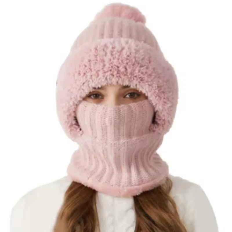 

Winter Knitted Hat Women Super Warm Pullover Hat Outdoor Unisex Hat Thickened Slouchy Hat with Detachable Brim & Fleece Lining