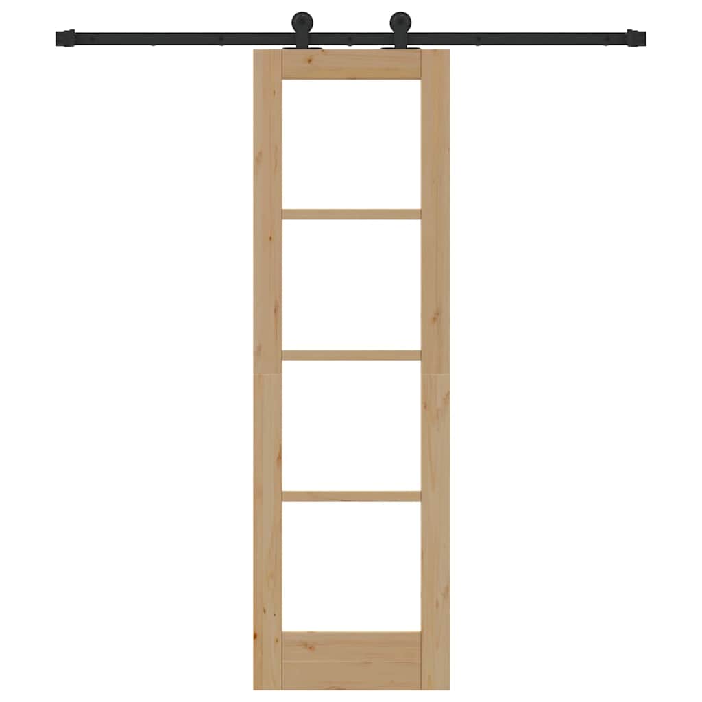 ORKDAL Sliding Door Natural and Black 61 X 198.5 Cm