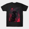 Men Black Print T-shirt Predator Vs Aliens No-Cut Transfer Paper Print Cotton Tshirt