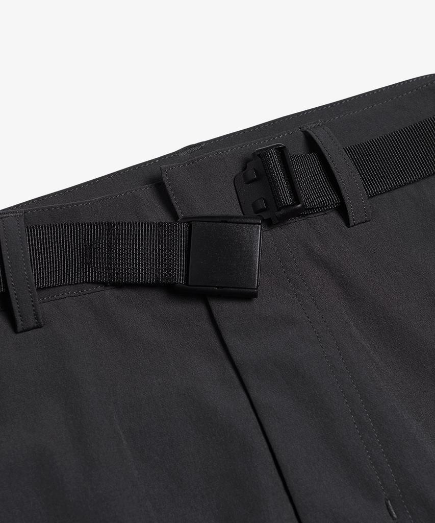 Baellob Plain Good Belt Pants Charcoal