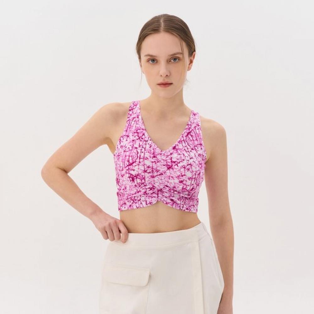 Huit Euro Jersey Shirring Bra Top Htwtb4i11t