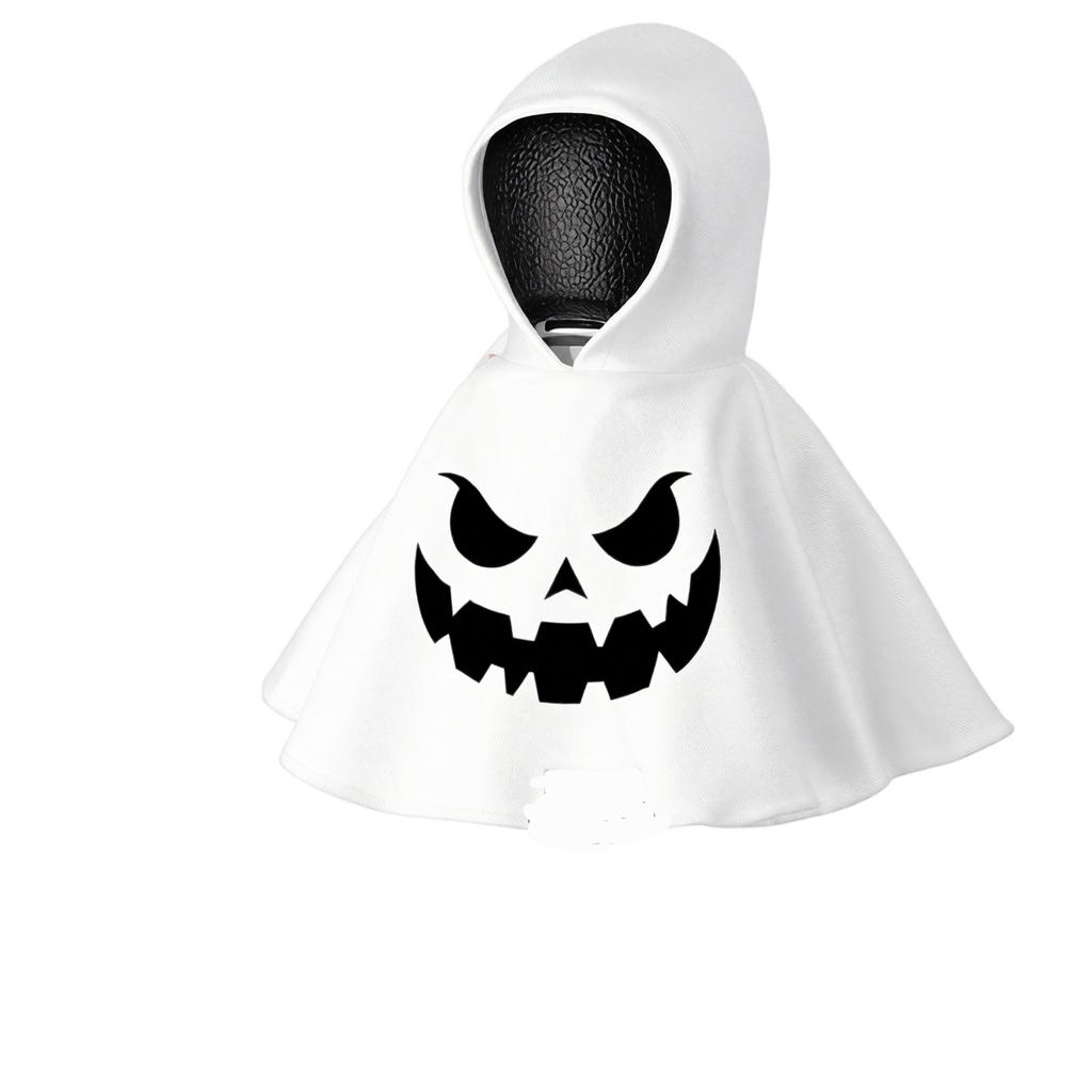 Halloween Ghost Gear Shift Cover Hooded Design Car Manual Transmission Protector Accessory Fit Most Vehicles