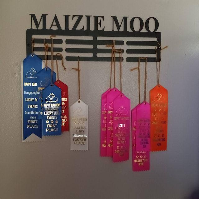

Custom Metal Trophy Shelf & Personalized Medal Hanger 8 inches/20 cm королівський синій колір