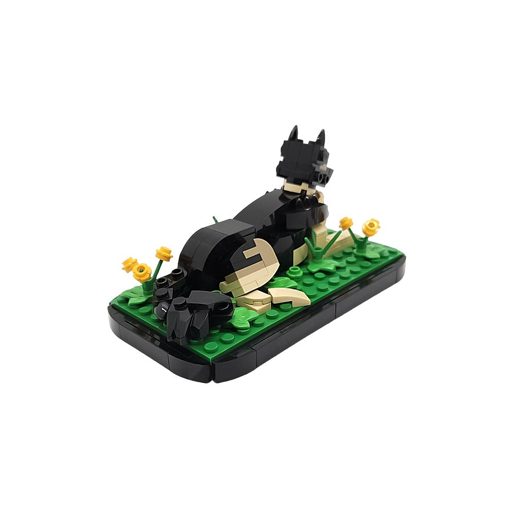 MOC German Shepherd Sasha Building Blocks Model German Shepherd Family Pet Dog Bricks Assembly Toys Children's Birthday Gifts