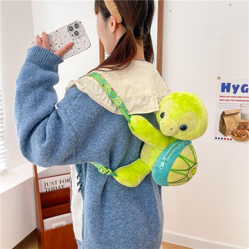 New Little Turtle Plush Toy Turtle Backpack Children's Catch Doll Doll Storage Bag