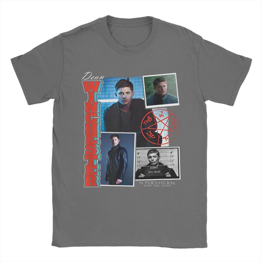 Supernatural Dean Winchester Collage T Shirts 100% Cotton Clothes Vintage Short Sleeve Crew Neck Tee Shirt New Arrival T-Shirt